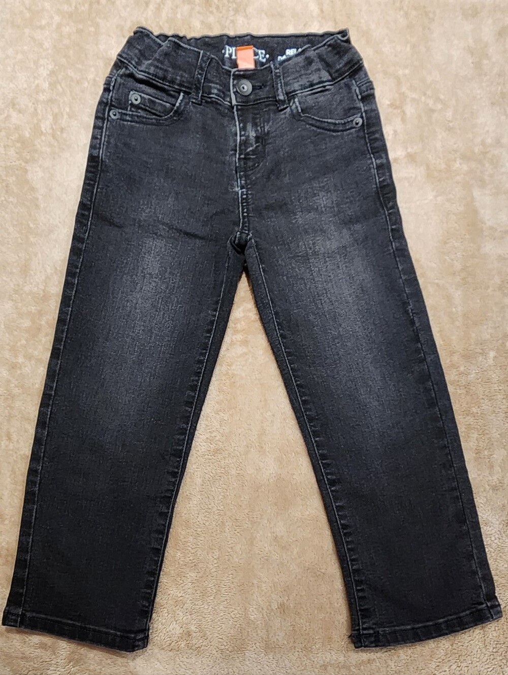Place Boys' Black Straight Jeans